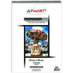 Ponart - Painting Drawing Block 35x50cm, 20 Yaprak