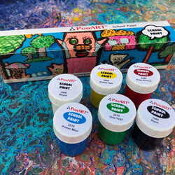 Ponart - School Paint 20ml 6 Renk + Fırça Set