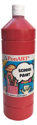 School Paint Koyu Kırmızı 1000ml