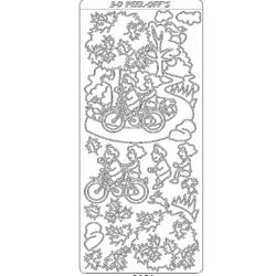 Ponart - PonART Sticker 3D Bisiklet (Gümüş)