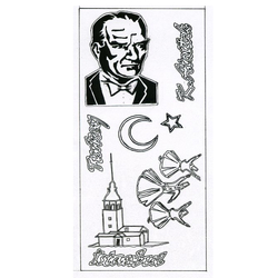 Ponart - PonART Sticker Atatürk (Altın)