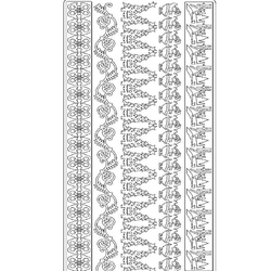 Ponart - PonART Sticker Gümüş Yılbaşı Border
