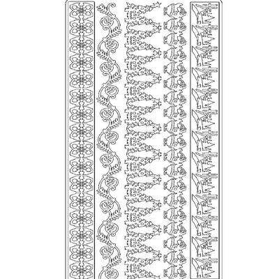 PonART Sticker Gümüş Yılbaşı Border