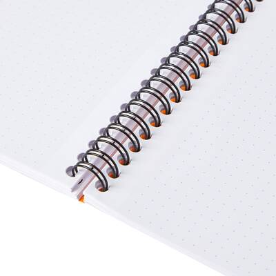 A5 Noktalı Turuncu Kapak Spiralli Defter