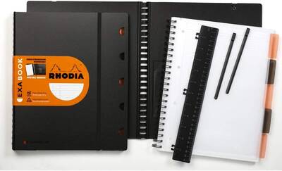 Exabook A4+ Spiralli Kareli Defter Siyah Kapak 80 Yaprak