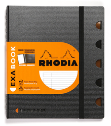 Rhodia - Active A5+ Çizgili Defter Spiralli Siyah Plastik Kapak 90 Sayfa