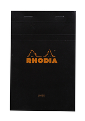 Rhodia - Basic 11x17cm Çizgili Blok Siyah Kapak 80 Yaprak