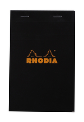 Rhodia - Basic 11x17cm Kareli Blok Siyah Kapak 80