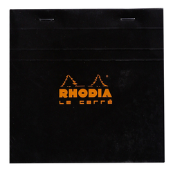 Rhodia - La Carre 14,8x14,8cm Kareli Blok Siyah Kapak 80 Yaprak