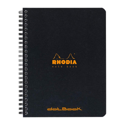 Rhodia - Basic 16x21cm Dot Defter Siyah Kapak 80 Yaprak