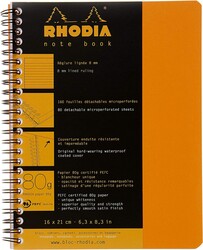 Rhodia - Basic 16x21cm Çizgili Defter Turuncu Kapak 80gr 80 Sayfa