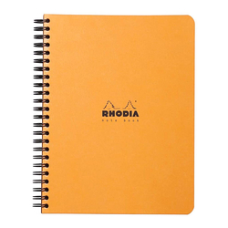 Rhodia - Basic 16x21cm Kareli Defter Turuncu Kapak 80 Yaprak