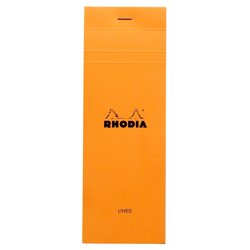 Rhodia - Basic 7,4x21cm Çizgili Blok Turuncu Kapak 80 Sayfa