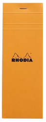 Rhodia - 7,4x21cm Kareli Blok Turuncu Kapak 80 Yaprak