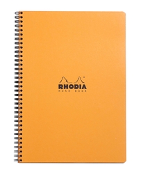 Rhodia - Basic A4+ Kareli Defter Turuncu Kapak Spiralli 80 Yaprak