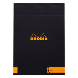 Rhodia - A4 Çizgili Blok Siyah Kapak 90gr 70 Yaprak