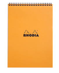 Rhodia - Basic A4 Çizgili Blok Turunc Kapak Spiral 80 Yaprak