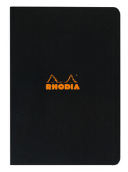 Rhodia - Basic A4 Çizgili Defter Siyah Kapak 48 Yaprak
