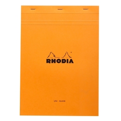 Rhodia - Basic A4 Çizgisiz Blok Turuncu Kapak 80 Sayfa