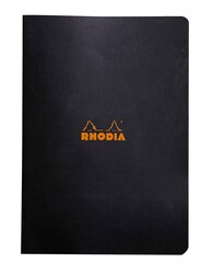 Rhodia - Basic A4 Kareli Defter Siyah Kapak 48 Yaprak