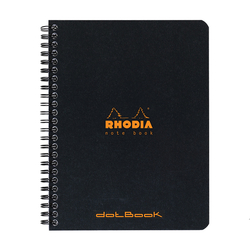 Rhodia - Basic A4 Dot Defter Siyah Kapak Spiral 80 Yaprak