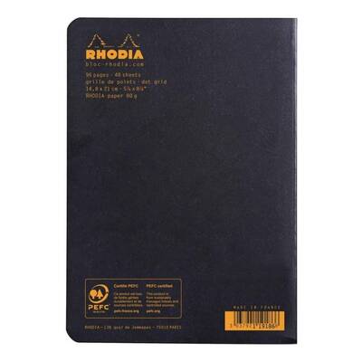 Classic A5 Noktalı Defter Siyah Kapak 48 Yaprak