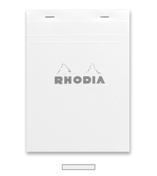 Rhodia - Basic A5 Kareli Blok Beyaz Kapak Beyaz Kağıt 80 sayfa