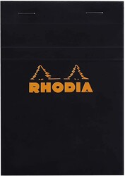 Rhodia - Basic A6 Kareli Blok Siyah Kapak 80 Yaprak