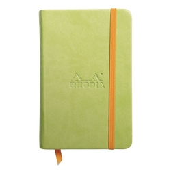 Rhodia - 9x14cm Çizgili Defter Yeşil Sert Kapak 96 Yaprak 90gr