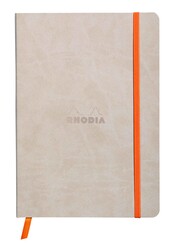  - Boutique Rodiarama A5 Çizgili Defter Bej Yumuşak Kapak 80 Yaprak