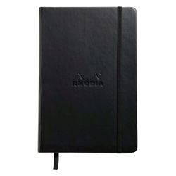 Rhodia - A5 Çizgili Defter SİYAH Sert Kapak 96 Yaprak