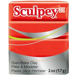 Sculpey - Sculpey III Polimer Kil Sıcak Kırmızı 57gr