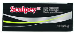 Sculpey - Sculpey III Polimer Kil Siyah 454gr