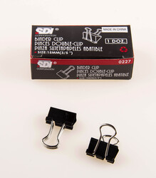 SDI - Double Clips Metal Kıskaç - 15mm