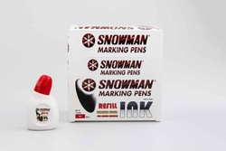 Snowman - Beyaz Tahta Kalem Mürekkep 90cc Plastik Şişe - Kırmızı