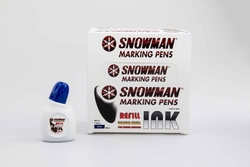 Snowman - Beyaz Tahta Kalem Mürekkep 90cc Plastik Şişe - Mavi