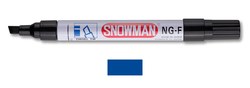 Snowman - Kesik Uç Metal Gövde Permanent Markör - MAVİ