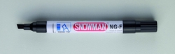 Snowman - Kesik Uç Metal Gövde Permanent Markör - SİYAH