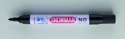 Snowman - Yuvarlak Uç Metal Gövde Permanent Markör - SİYAH