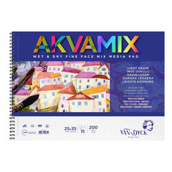 Van Dyck - Akvamix Wet&Dry 25x35cm 200gr Spiralli 15 Yaprak
