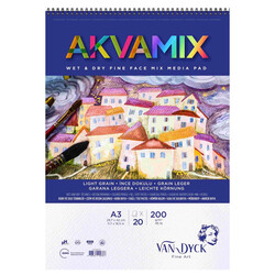 Van Dyck - Akvamix Wet&Dry A3 200gr Spiralli 20 Yaprak