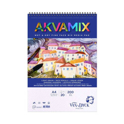 Van Dyck - Akvamix Wet&Dry A4 200gr Spiralli 20 Yaprak