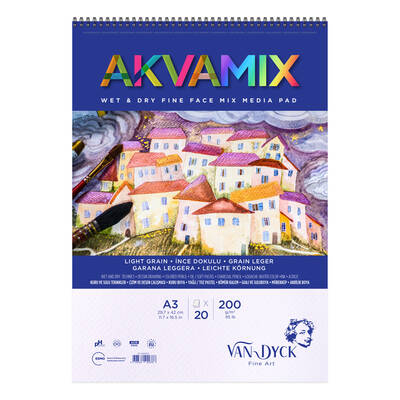 Akvarin Multi Teknik Suluboya Blok A3 20 Yaprak