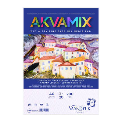 Akvarin Multi Teknik Suluboya Blok A6 11x17cm 20 Yaprak