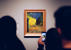 Van Gogh, Cafe Terrace at Night - Tuval Üzerine Sayılarla Boyama Seti 40x50cm - Thumbnail