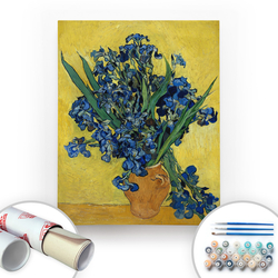 Bir Kutu Sanat - Vincet Van Gogh, Irises - Tuval Üzerine Sayılarla Boyama 40x50cm