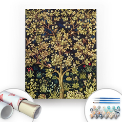 Bir Kutu Sanat - William Morris, Tree of Life - Tuval Üzerine Sayılarla Boyama Seti 40x50cm Bir Kutu Sanat - William Morris, Tree of Life - Tuval Üzerine Sayılarla Boyama Seti 40x50cm