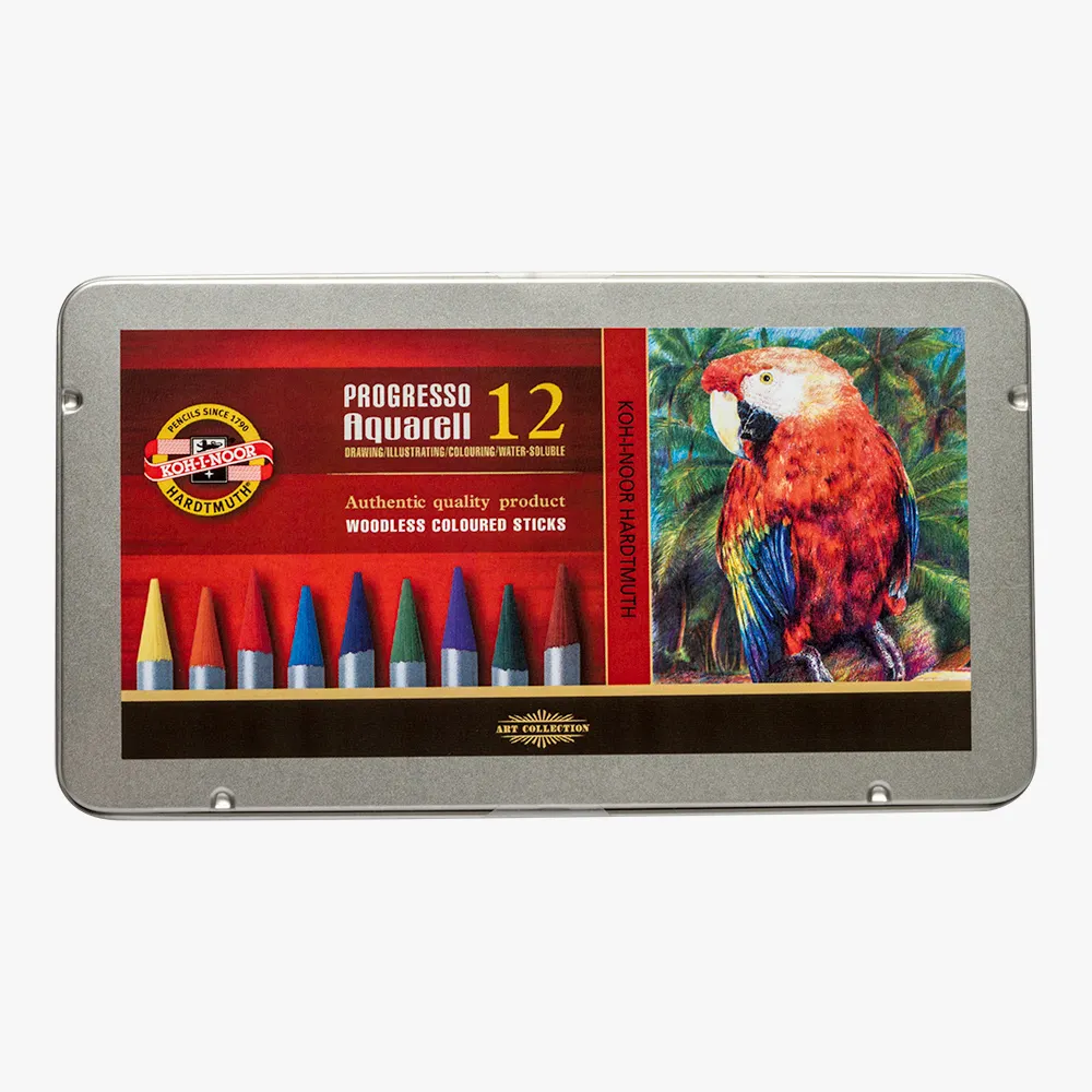 Koh-i Noor - Progresso Aquarell Kalem 12li Metal Set