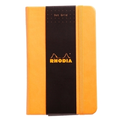 Rhodia - 9x14cm Çizgili Defter TURUNCU Sert Kapak 96 Yaprak 90gr